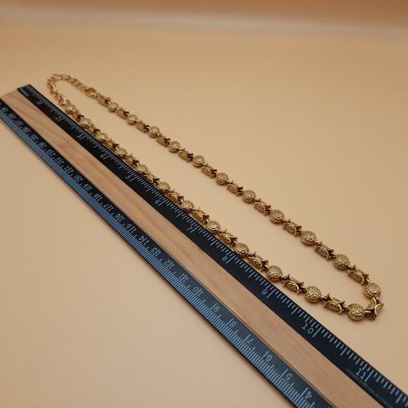 Vintage Premier Designs Gold Plated Necklace, Brutalist Design, 21 Inches - Picture 6 of 11